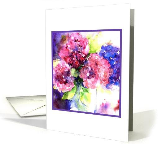 Hydrangea blank card (253182)