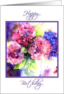 Hydrangea happy birthday card
