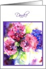 Hydrangea hortensie danke card