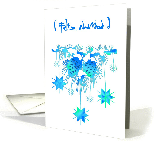 stars snowflakes feliz navidad card (254215)