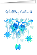 stars snowflakes gelukkig kerstfeest card