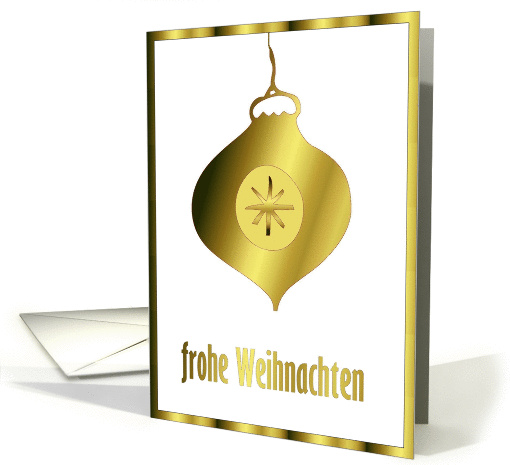 golden glass ornament frohe weihnachten card (254239)