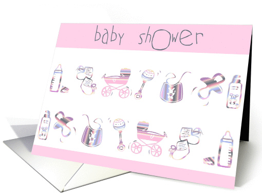 baby shower girl card (254263)