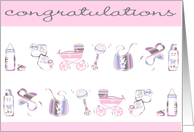 congratulations new baby girl card