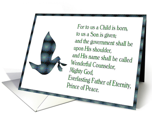 for to us a child is born - green card (255979)
