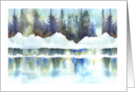 winter snowscape, it’s Christmas time card