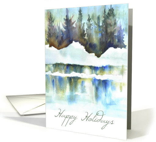 snowscape happy holidays card (258827)