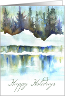 snowscape happy holidays card