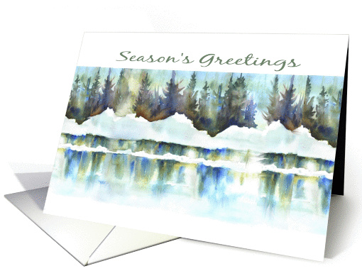 snowscape season's greetings card (258833)