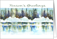 snowscape season’s greetings card