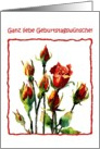 rosen ganz liebe geburtstagswnsche card