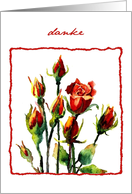 rose danke card