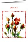 rose danke card