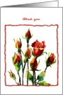rose thank you card