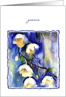 white flowers grazie card