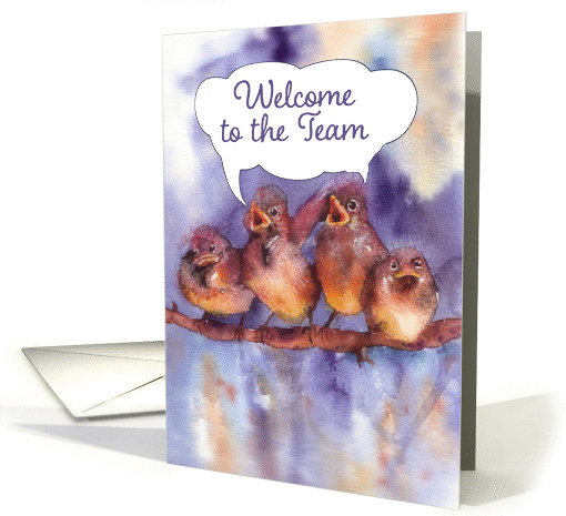 Welcome to the team, business card, sparrows card (261505)