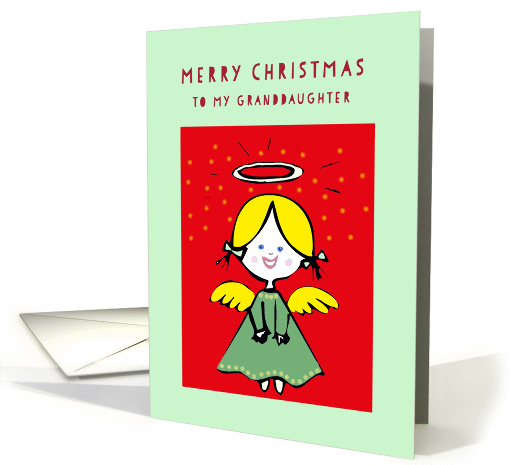 Merry Christmas to my Granddaughter, Angel card (263093)