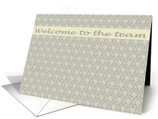 welcome to the team damasque print green card (263107)