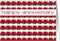 happy anniversary business red card