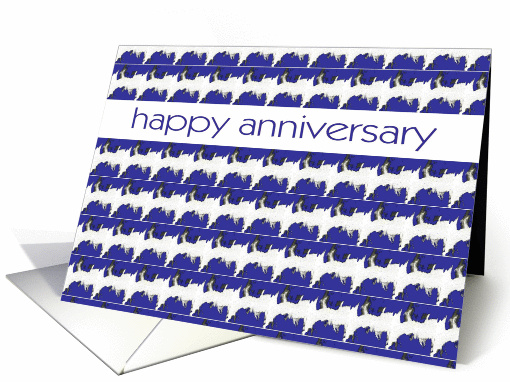 Happy Anniversary, Abstract blue Design, Business card (263431)