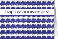 Happy Anniversary, Abstract blue Design, Business card