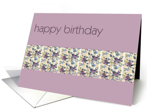 happy birthday lavender flowers card (263810)