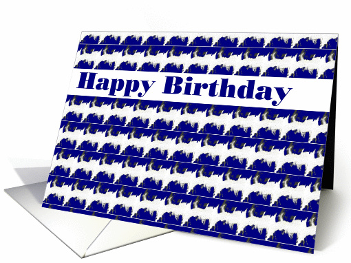 happy birthday blue card (264528)