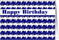 happy birthday blue card