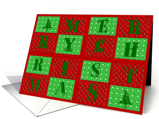 quilt merry christmas card (265213)