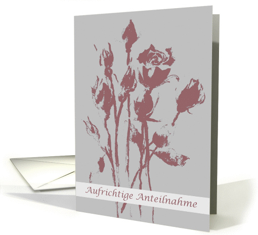 aufrichtige Anteilnahme with deepest sympathy rose card (269685)