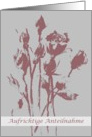 aufrichtige Anteilnahme with deepest sympathy rose card