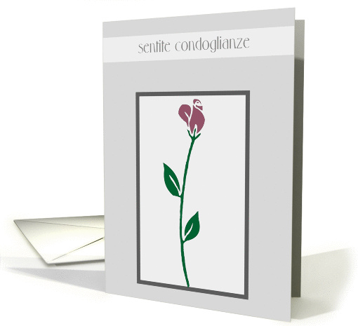 sentite condoglianze with deepest sympathy longstemmed rose card