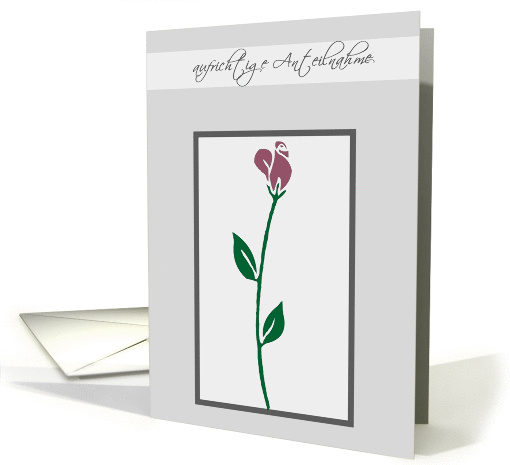aufrichtige Anteilnahme rose with deepest sympathy rose card (271825)