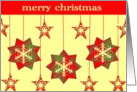 stars and snowflakes merry christmas card