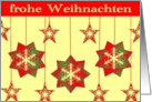 frohe weihnachten stars and snowflakes merry christmas card