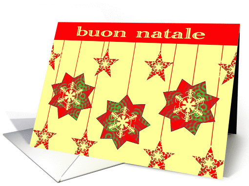 buon natale stars and snowflakes merry christmas card (272590)