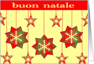 buon natale stars and snowflakes merry christmas card