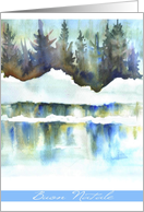 buon natale snowscape card