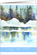 feliz navidad snowscape card