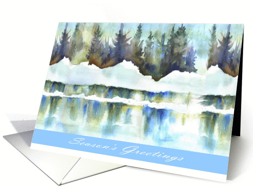snowscape reflections in ice card (272602)
