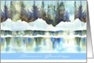 snowscape reflections in ice card