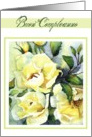 buon compleanno white roses card