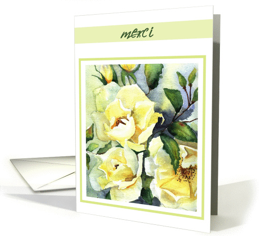 merci white roses card (272654)