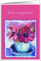 buon compleanno anemone purple card