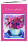 feliz cumpleanos anemone purple card