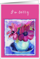 I’m sorry anemone purple card