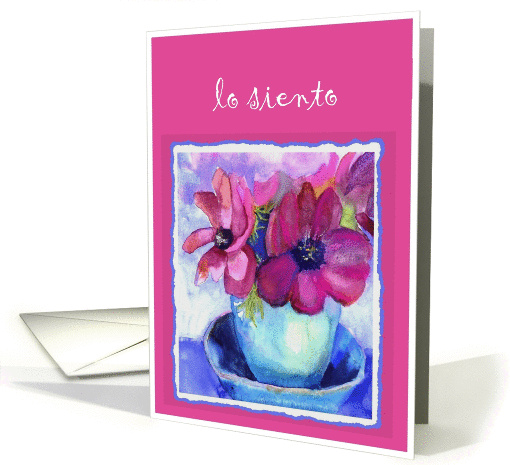 I'm sorry  lo siento anemone purple card (275317)