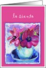I’m sorry lo siento anemone purple card