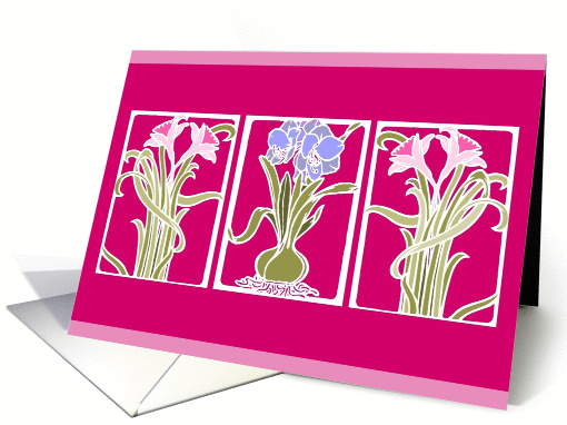 spring is here floral graphic card (276564)