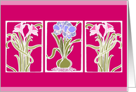 spring is here floral graphic card